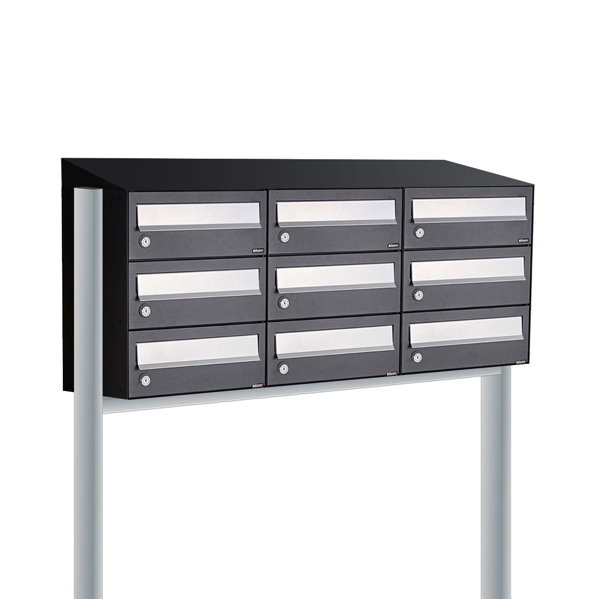 Allux Hive Set 3-Breed, 3-Hoog Met Dak Op Statief Zwart - 40030070_3x3ds