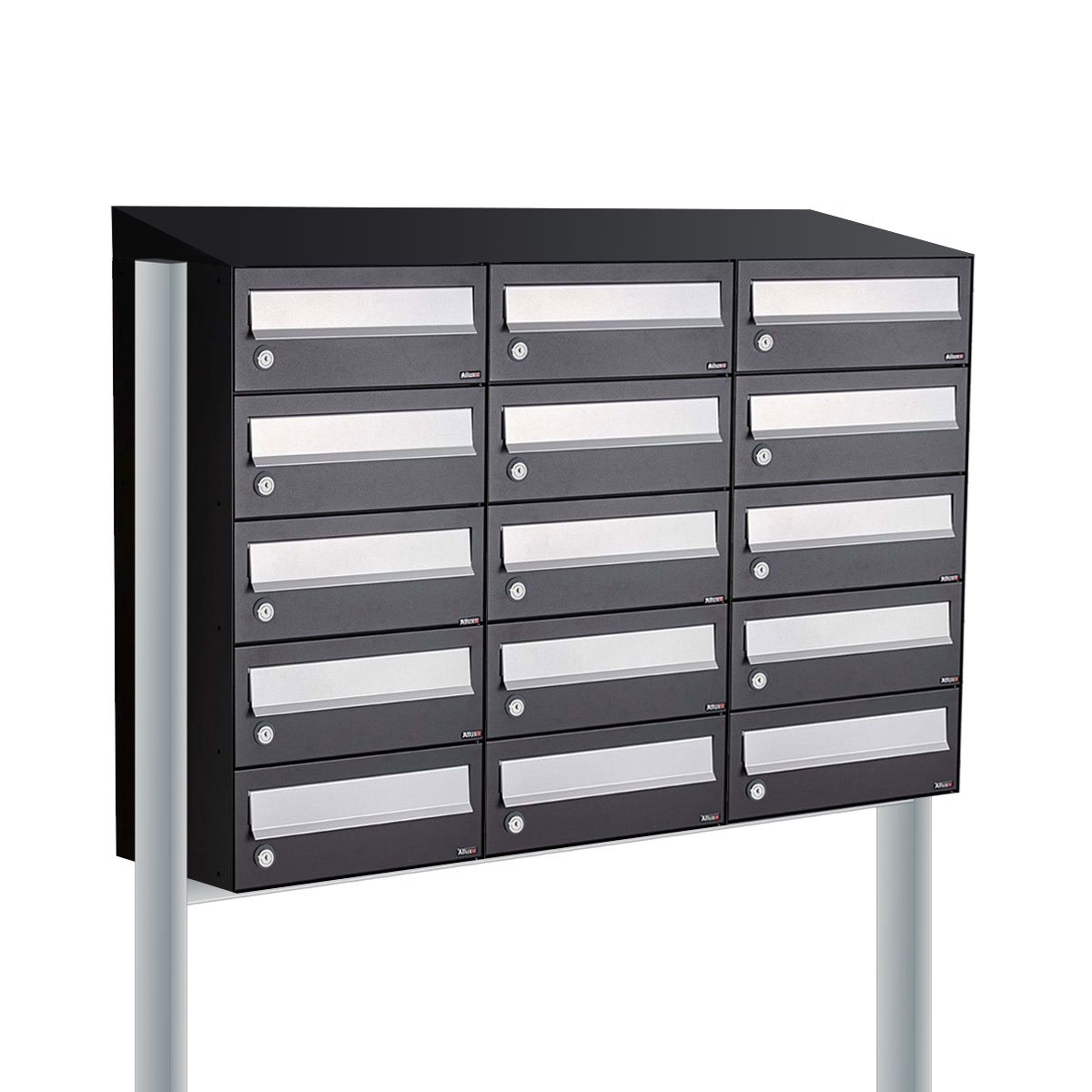 Allux Hive Set 3-Breed, 5-Hoog Met Dak Op Statief Zwart - 40030070_3x5ds