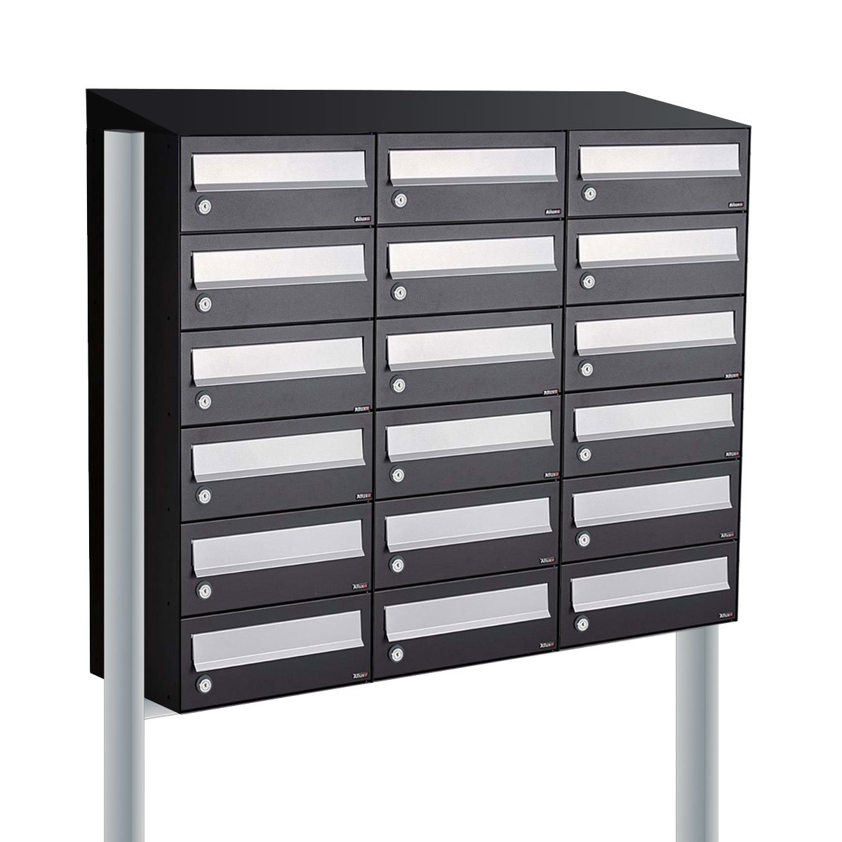 Allux Hive Set 3-Breed, 6-Hoog Met Dak Op Statief Zwart - 40030070_3x6ds