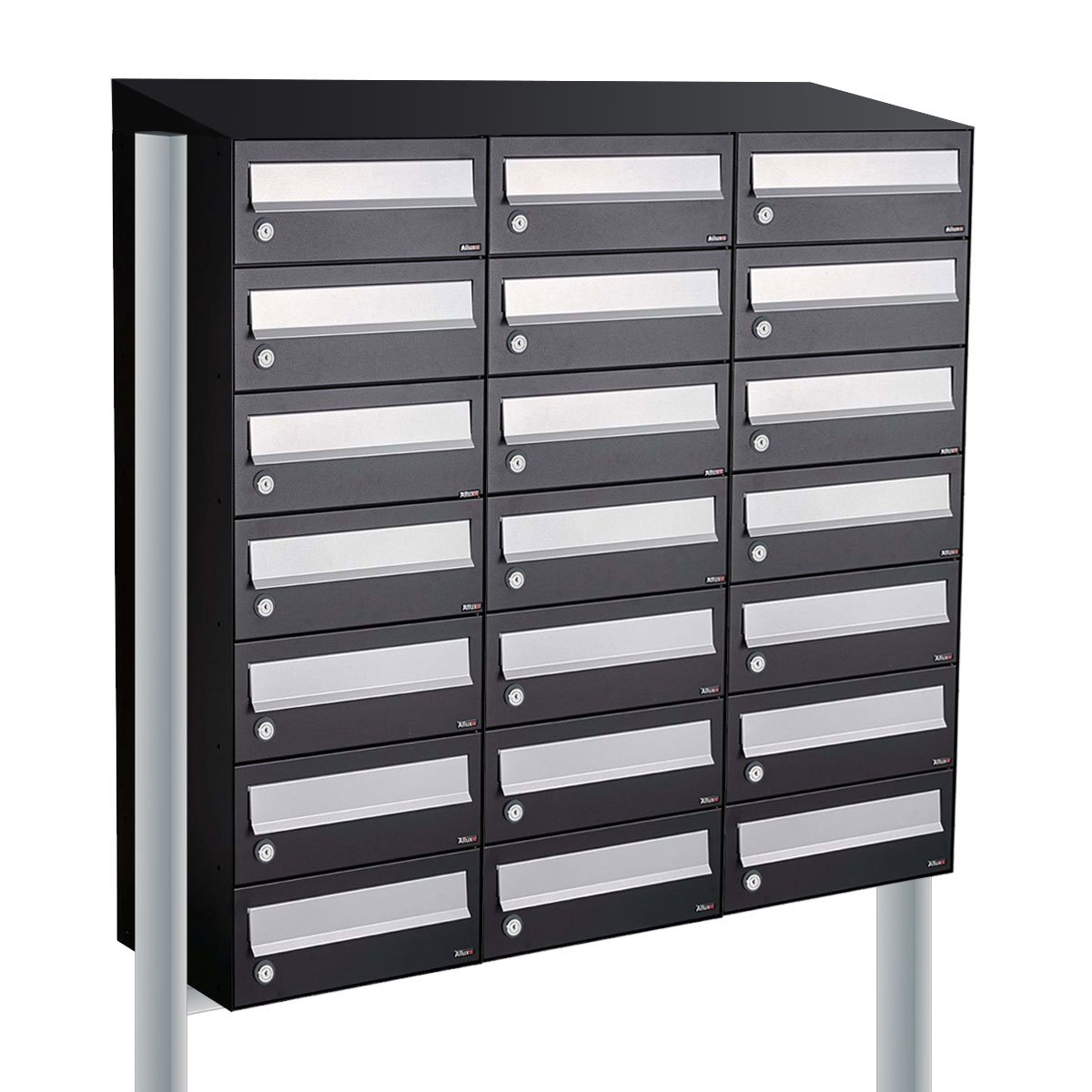 Allux Hive Set 3-Breed, 7-Hoog Met Dak Op Statief Zwart - 40030070_3x7ds