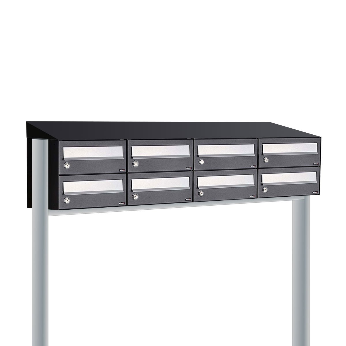 Allux Hive Set 4-Breed, 2-Hoog Met Dak Op Statief Zwart - 40030070_4x2ds