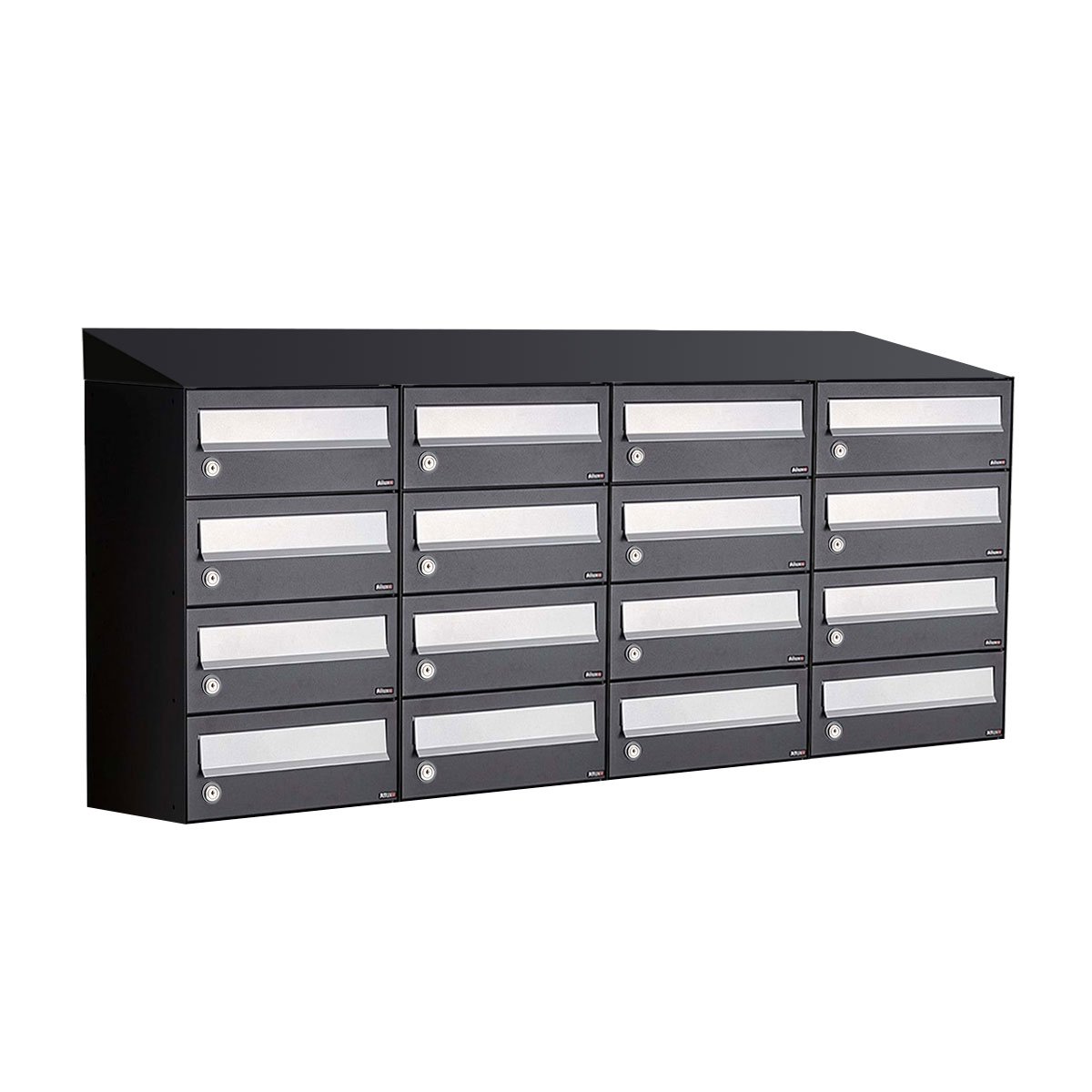 Allux Hive Set 4-Breed, 4-Hoog Met Dak Zwart - 40030070_4x4d