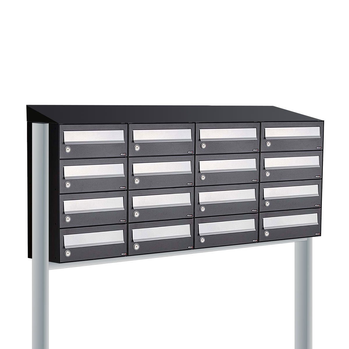 Allux Hive Set 4-Breed, 4-Hoog Met Dak Op Statief Zwart - 40030070_4x4ds