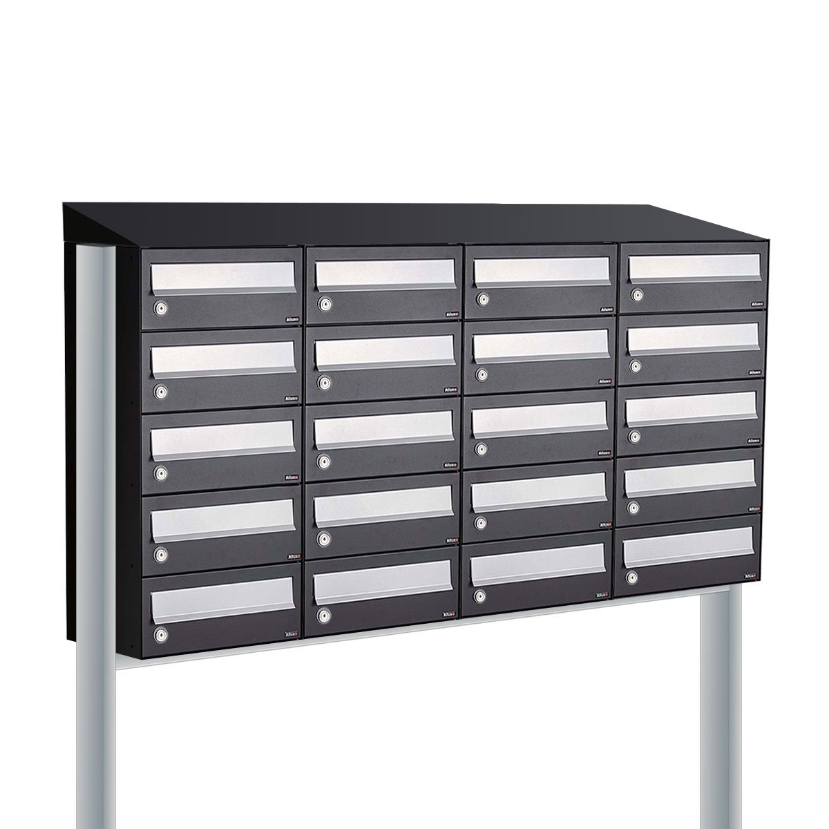 Allux Hive Set 4-Breed, 5-Hoog Met Dak Op Statief Zwart - 40030070_4x5ds