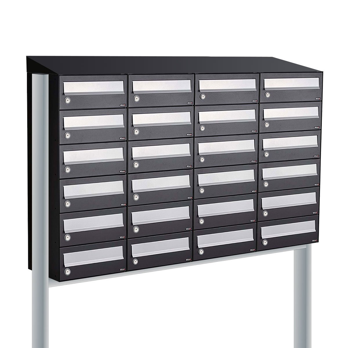 Allux Hive Set 4-Breed, 6-Hoog Met Dak Op Statief Zwart - 40030070_4x6ds