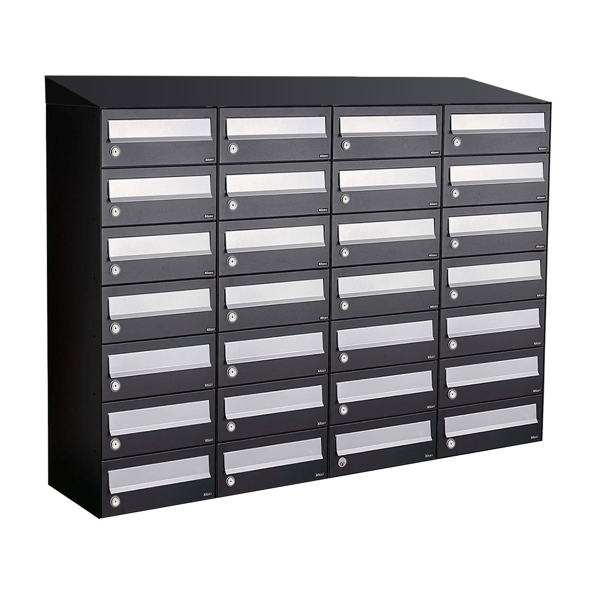 Allux Hive Set 4-Breed, 7-Hoog Met Dak Zwart - 40030070_4x7d