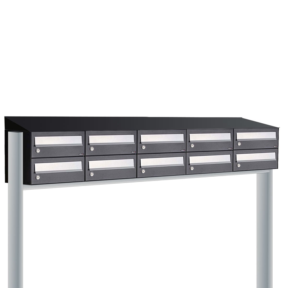 Allux Hive Set 5-Breed, 2-Hoog Met Dak Op Statief Zwart - 40030070_5x2ds