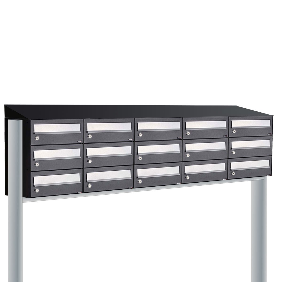 Allux Hive Set 5-Breed, 3-Hoog Met Dak Op Statief Zwart - 40030070_5x3ds