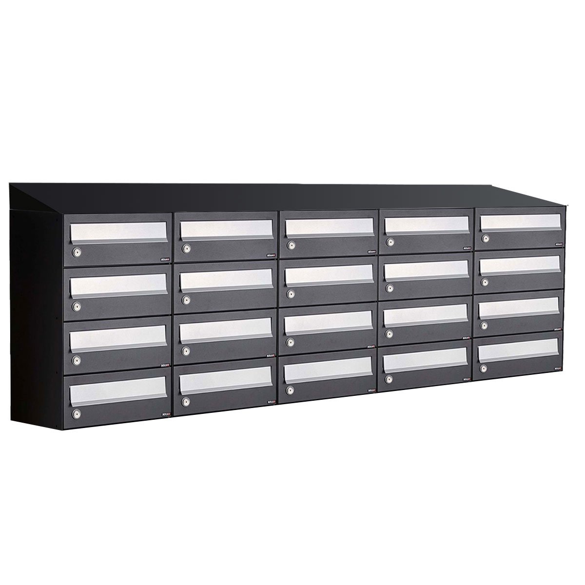 Allux Hive Set 5-Breed, 4-Hoog Met Dak Zwart - 40030070_5x4d