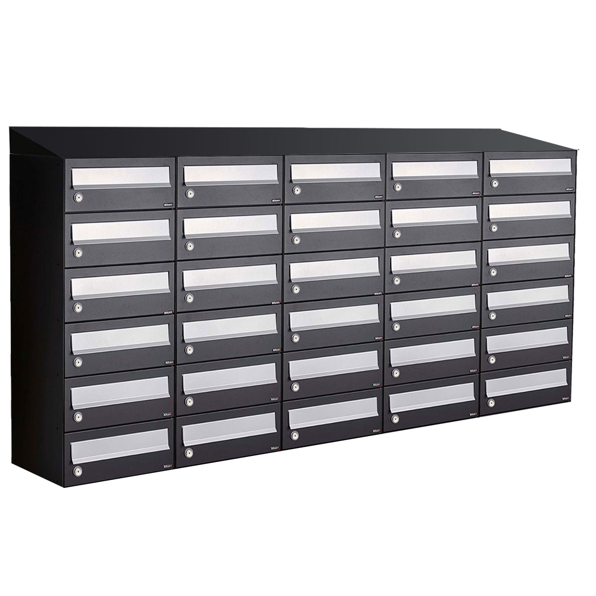 Allux Hive Set 5-Breed, 6-Hoog Met Dak Zwart - 40030070_5x6d