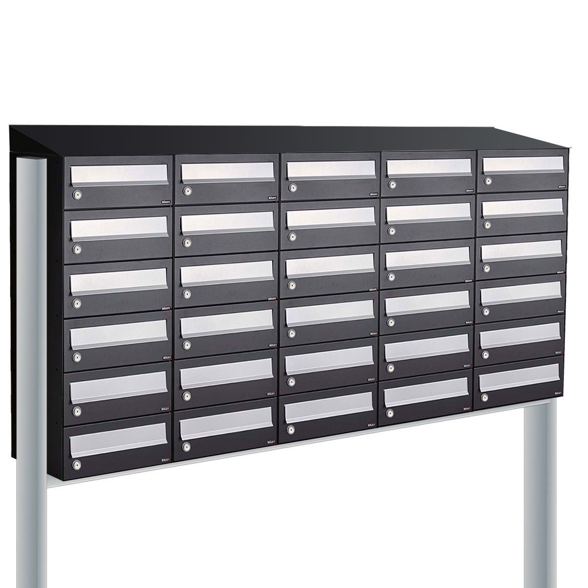 Allux Hive Set 5-Breed, 6-Hoog Met Dak Op Statief Zwart - 40030070_5x6ds