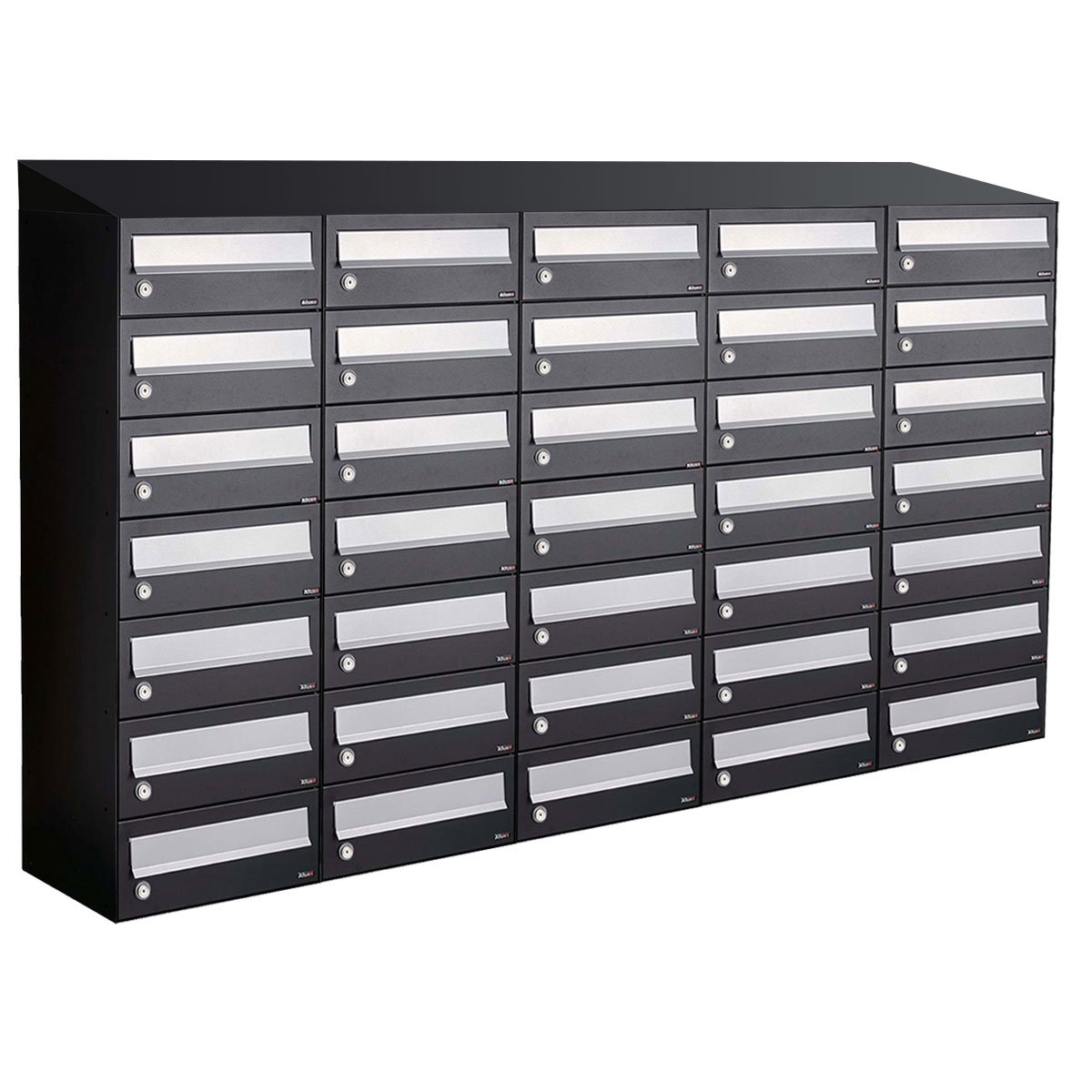 Allux Hive Set 5-Breed, 7-Hoog Met Dak Zwart - 40030070_5x7d