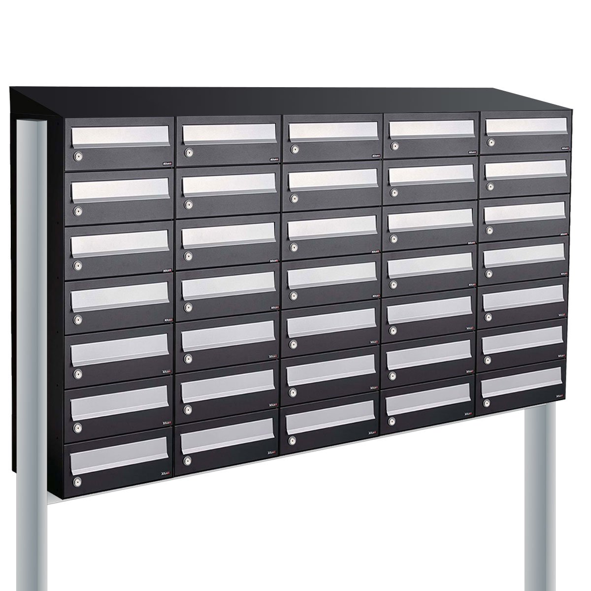 Allux Hive Set 5-Breed, 7-Hoog Met Dak Op Statief Zwart - 40030070_5x7ds