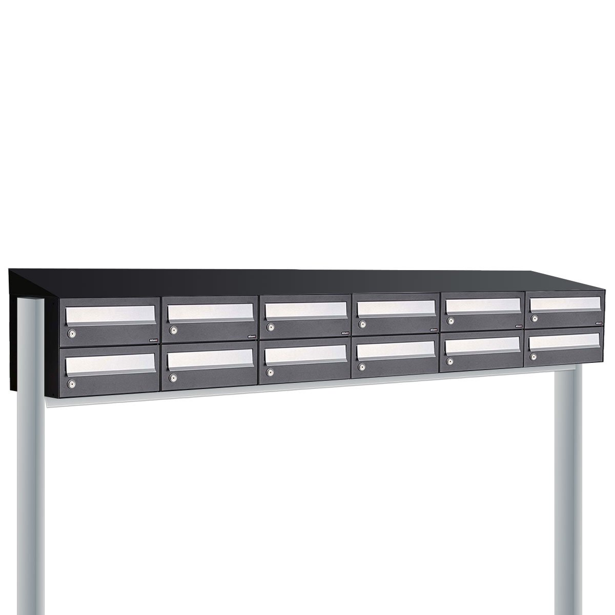 Allux Hive Set 6-Breed, 2-Hoog Met Dak Op Statief Zwart - 40030070_6x2ds