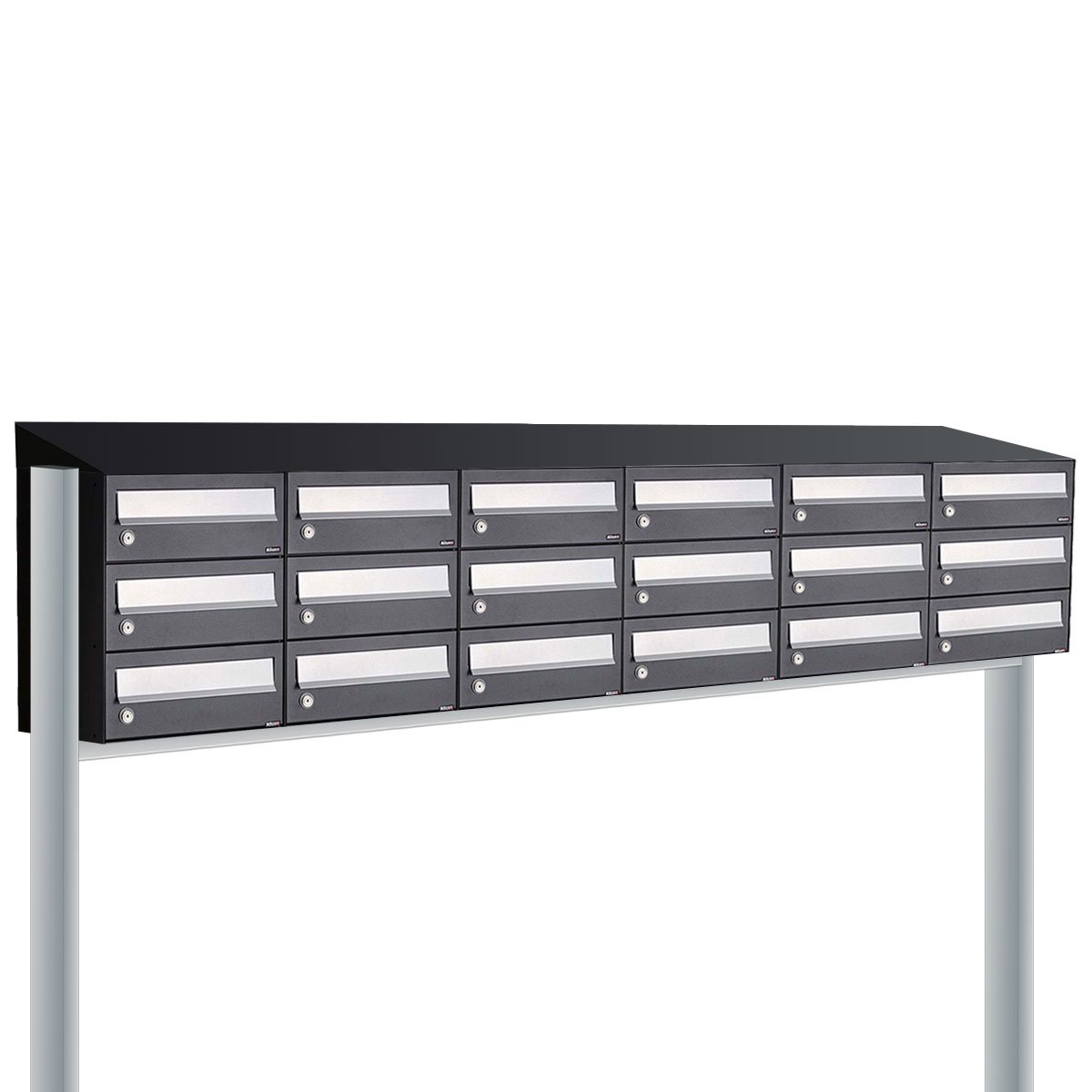 Allux Hive Set 6-Breed, 3-Hoog Met Dak Op Statief Zwart - 40030070_6x3ds