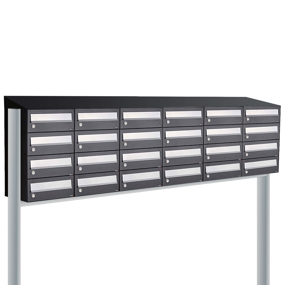 Allux Hive Set 6-Breed, 4-Hoog Met Dak Op Statief Zwart - 40030070_6x4ds
