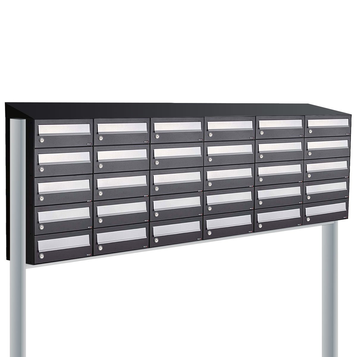 Allux Hive Set 6-Breed, 5-Hoog Met Dak Op Statief Zwart - 40030070_6x5ds