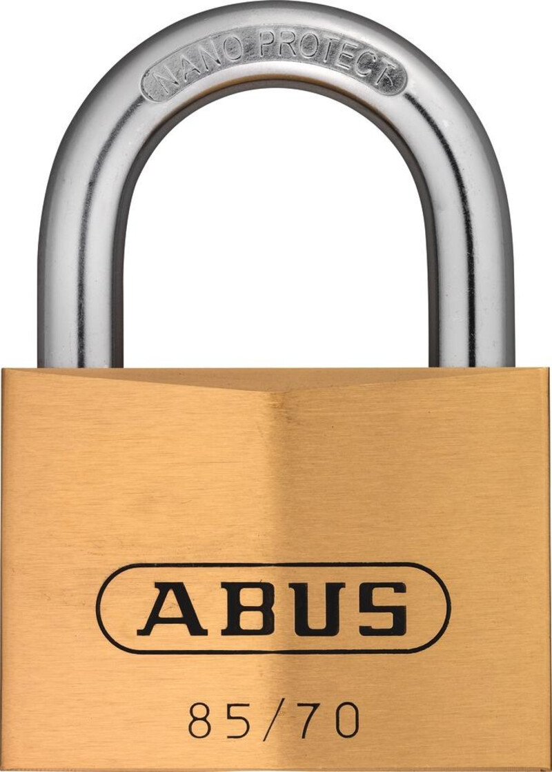 ABUS Cilinderhangslot | breedte slotlichaam 70 mm | messing gelijksluitend 0121 | 1 stuk - 2498 2498