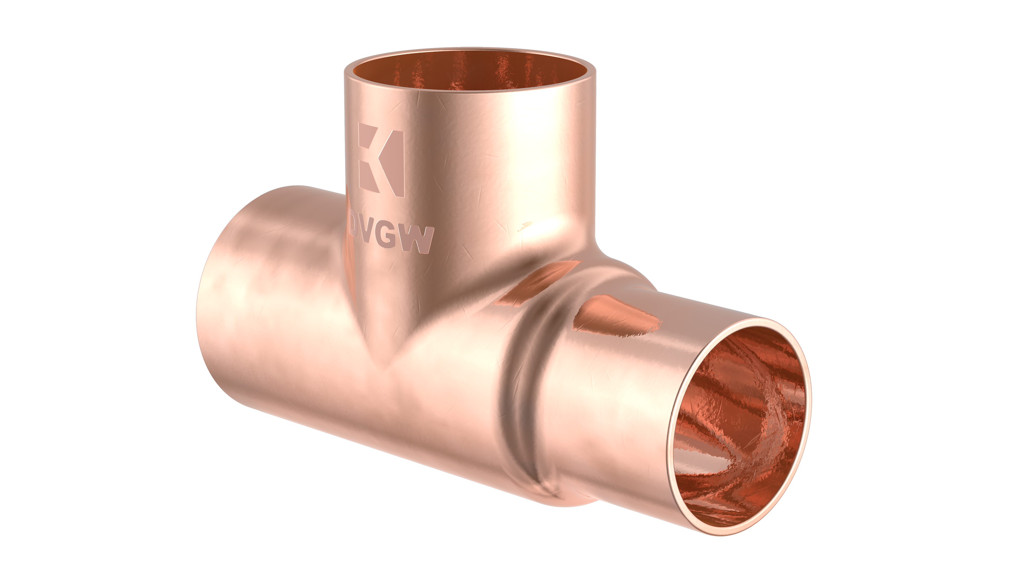 Kirchhoff Koperen verloopstuk T-stuk, blank, 18 mm x 18 mm x 15 mm, 3 sockets (5130) - 98927263 afbeelding