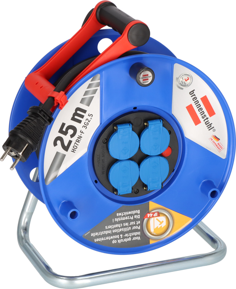 Brennenstuhl Garant IP44 kabelhaspel voor nijverheid bouw | 25m | H07RN-F 3G2 5 FR - 1208444