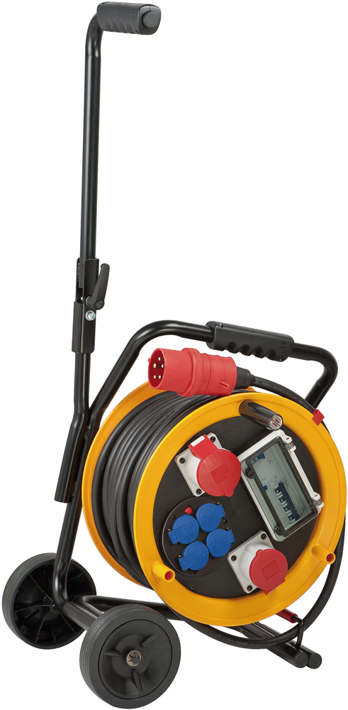 Brennenstuhl Brobusta CEE 2 FI IP44 kabelhaspel voor nijverheid/bouw op wagen 30m H07RN-F 5G4,0 *FR*