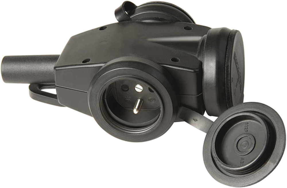 Brennenstuhl - Rubber Trailing Socket 3-Way Ip 44 - 1082014