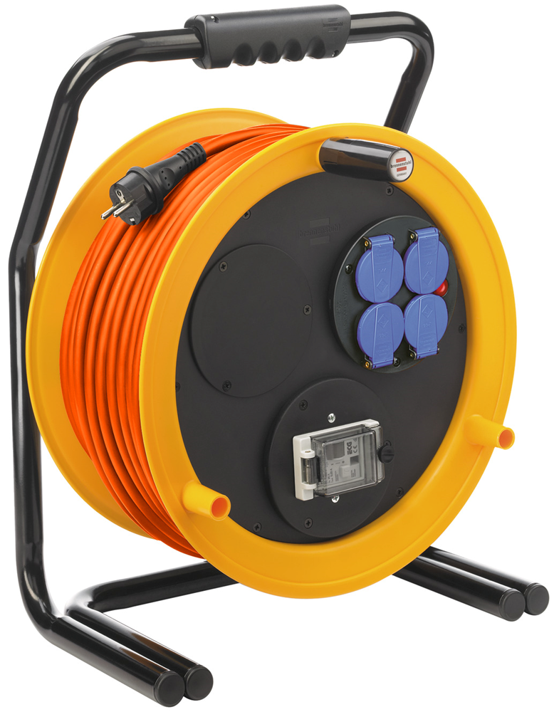 Brennenstuhl Brobusta FI IP44 kabelhaspel voor nijverheid bouw | 25m | H07RN-F 3G2 5 FR - 1311254