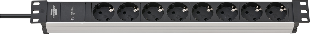 Brennenstuhl Alu-Line 19" overspanningsbeveiliging 19.500 A 8-voudig 2m H05VV-F3G1,5 - 1390007308