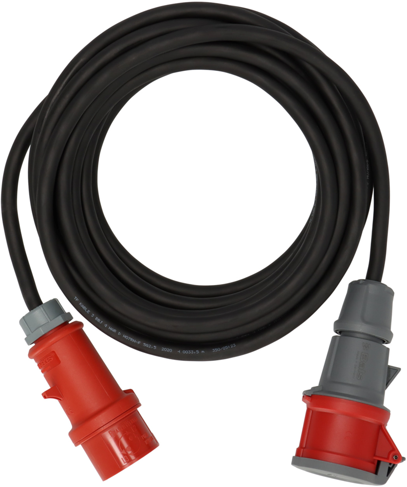 Brennenstuhl CEE-verlengkabel IP44 met faseomvormer 10m zwart H07RN-F 5G2,5 CEE 400V/16A - 1169370100