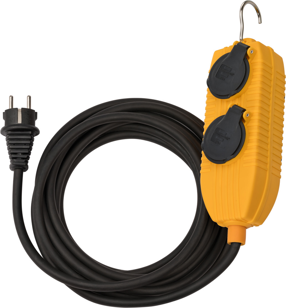 Brennenstuhl Verlengsnoer | IP54 | met Powerblock | 10m | zwart | H05RR-F 3G1 5 FR BE - 1169604010