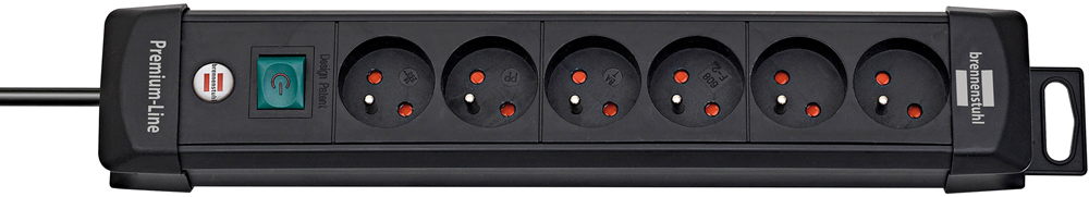 Brennenstuhl Premium-Line stekkerdoos | 6-voudig | Zwart | 3m H05VV-F 3G1 5 | FR BE 1951164100