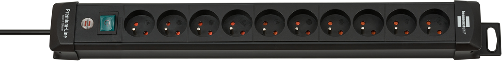 Brennenstuhl Premium-Line stekkerdoos | 10-voudig | Zwart | 3m H05VV-F 3G1 5 | FR BE 1951104100