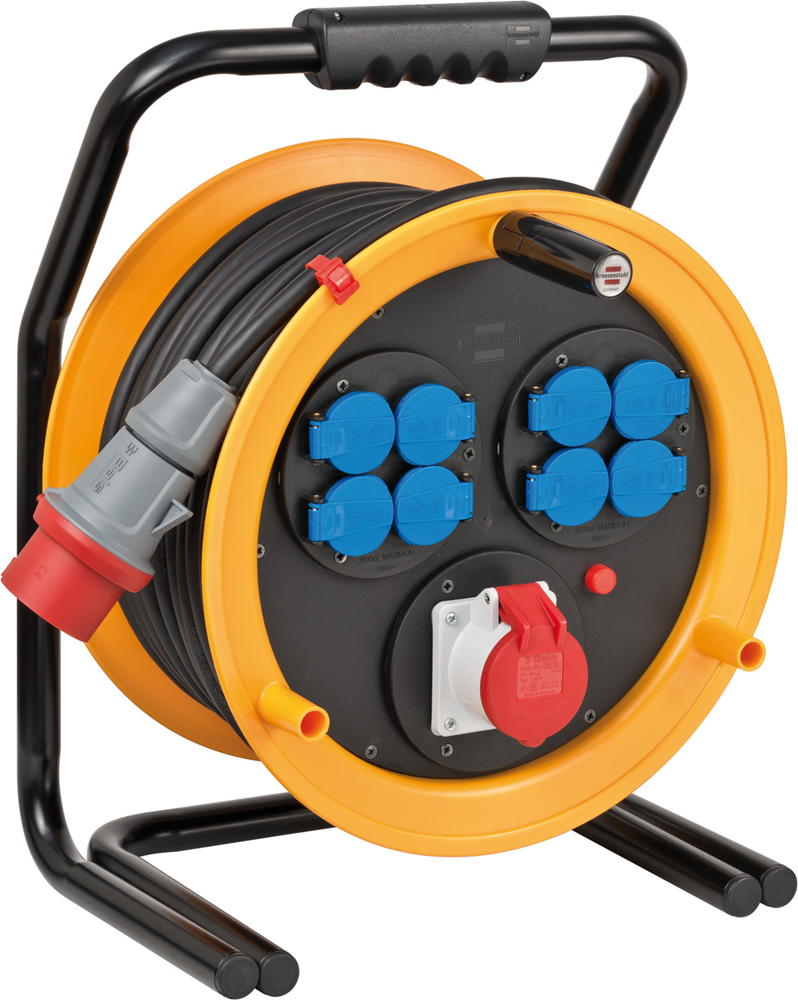 Brennenstuhl Brobusta CEE 1 IP44 kabelhaspel voor industrie bouw | 40m | H07RN-F 5G2 5 FR - 1319104010