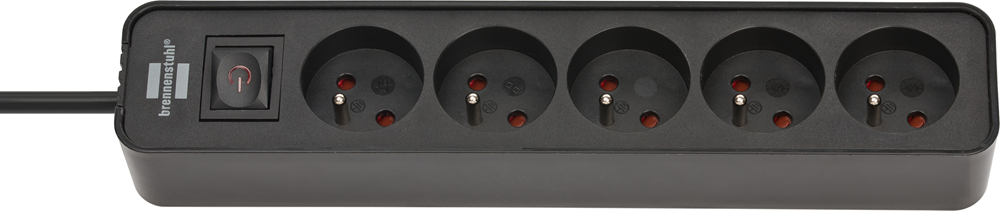 Brennenstuhl Ecolor stekkerdoos | 5-voudig | Zwart | 1 5m H05VV-F 3G1 5 | FR BE 1153254000