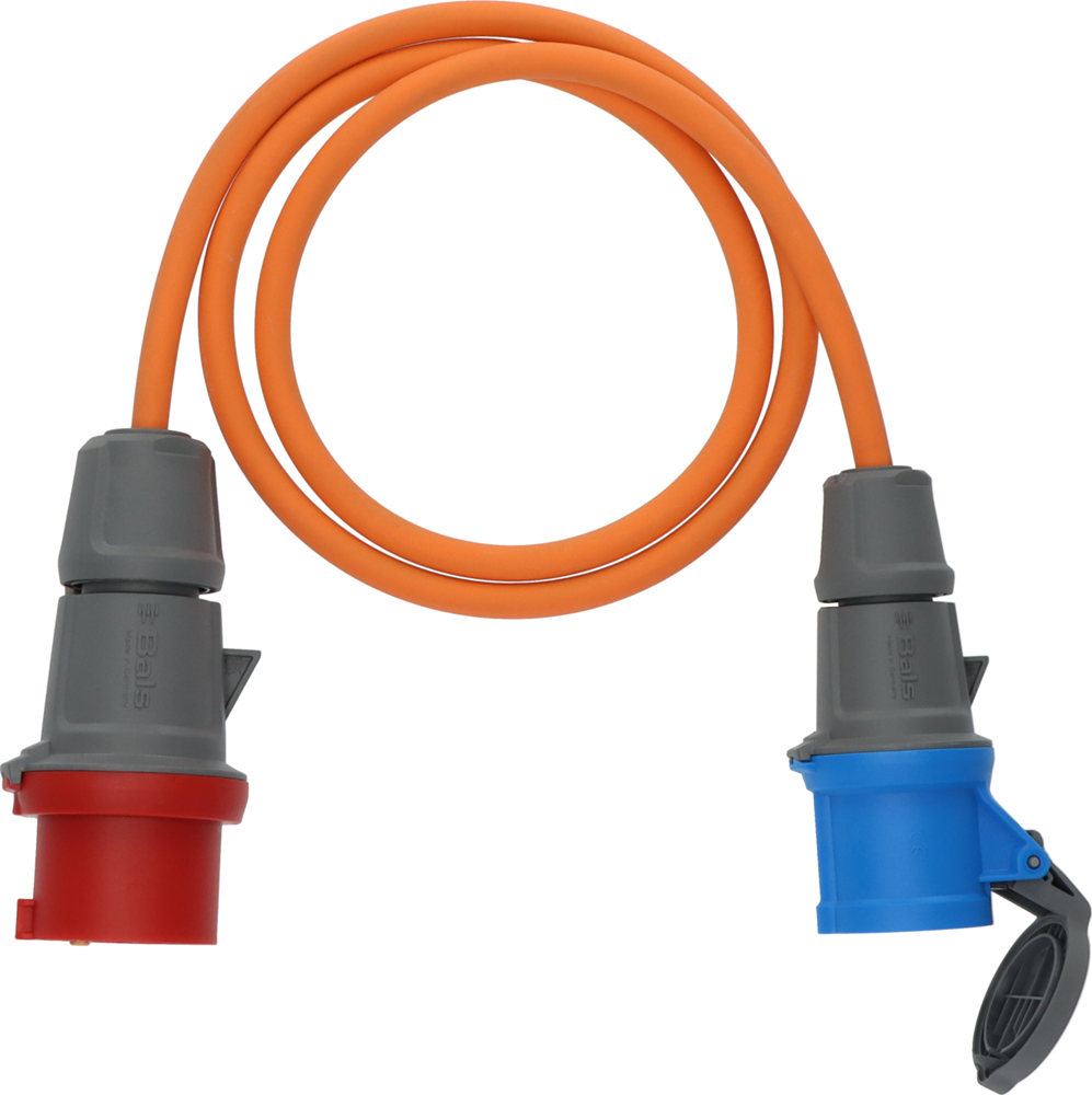 Brennenstuhl Camping maritieme adapterkabel IP44 1 5m oranje H07RN-F 3G2.5 CEE-stekker 400V 16A CEE-koppeling 23 1132970025