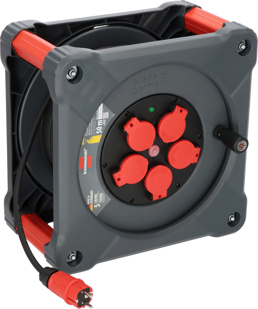 Brennenstuhl Professional Bouwplaats kabelhaspel | KA 5100 5 | IP44 | 50m | H07RN-F 3G1.5 9201500110