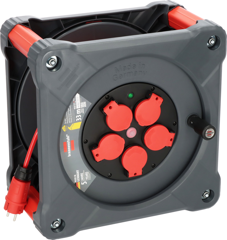Brennenstuhl Professional Bouwplaats kabelhaspel | KA 3110 5 | IP44 | 33m | H07BQ-F 3G1.5 9201330210