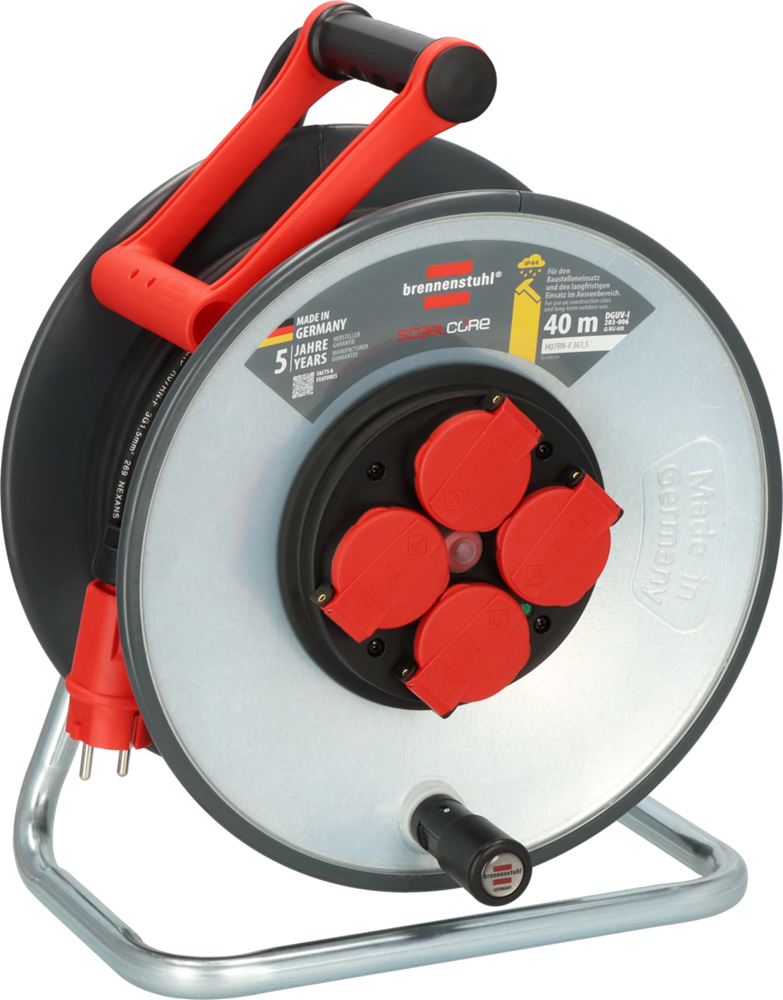 Brennenstuhl Professional SteelCore Kabelhaspel SC 4100 IP44 | 40m | H07RN-F 3G1 5 9191400110