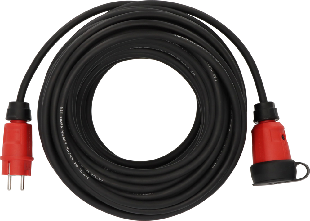 Brennenstuhl Professional verlengsnoer VN 2100 | IP44 | 25m | Zwart | H07RN-F 3G1 5 9161250110