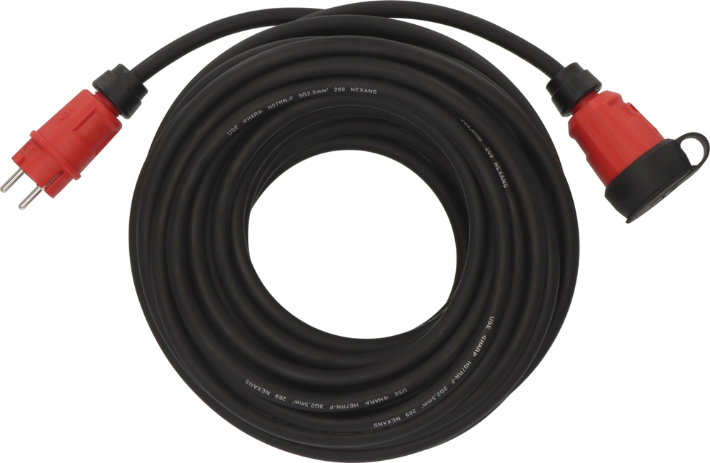 Brennenstuhl Professional verlengsnoer | VN 2200 | IP44 | 25m | zwart | H07RN-F 3G2 5 9162250110