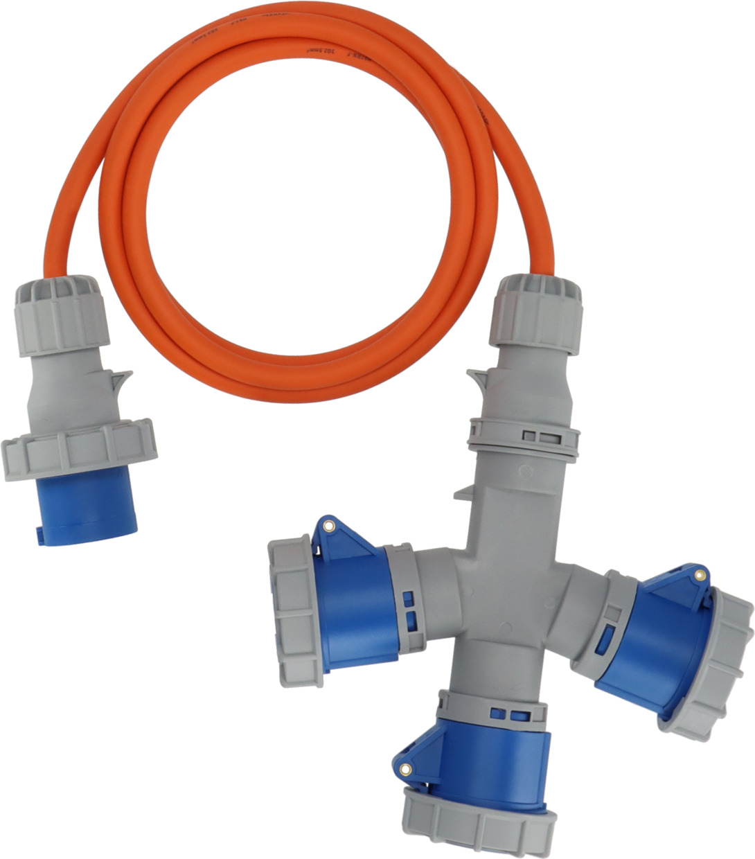 Brennenstuhl CEE-verlengkabel 3x CEE 230V-koppeling | 2m | oranje | H07RN-F 3G2,5 | IP67 - 1167670202