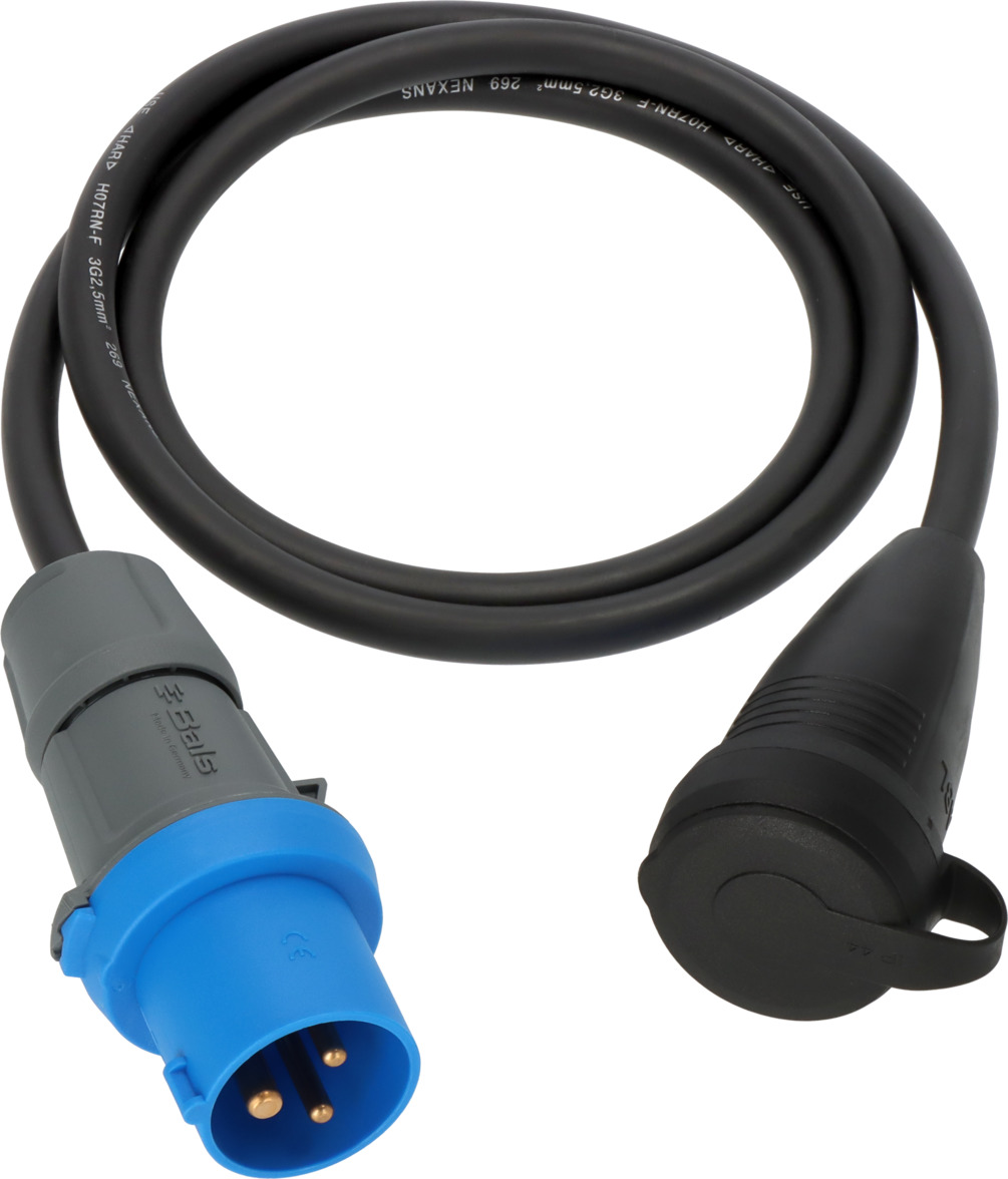 Brennenstuhl Adapterkabel CEE geaard | 1,5m | zwart | H07RN-F 3G2,5 | IP44 | 230V/16A - 1133920025