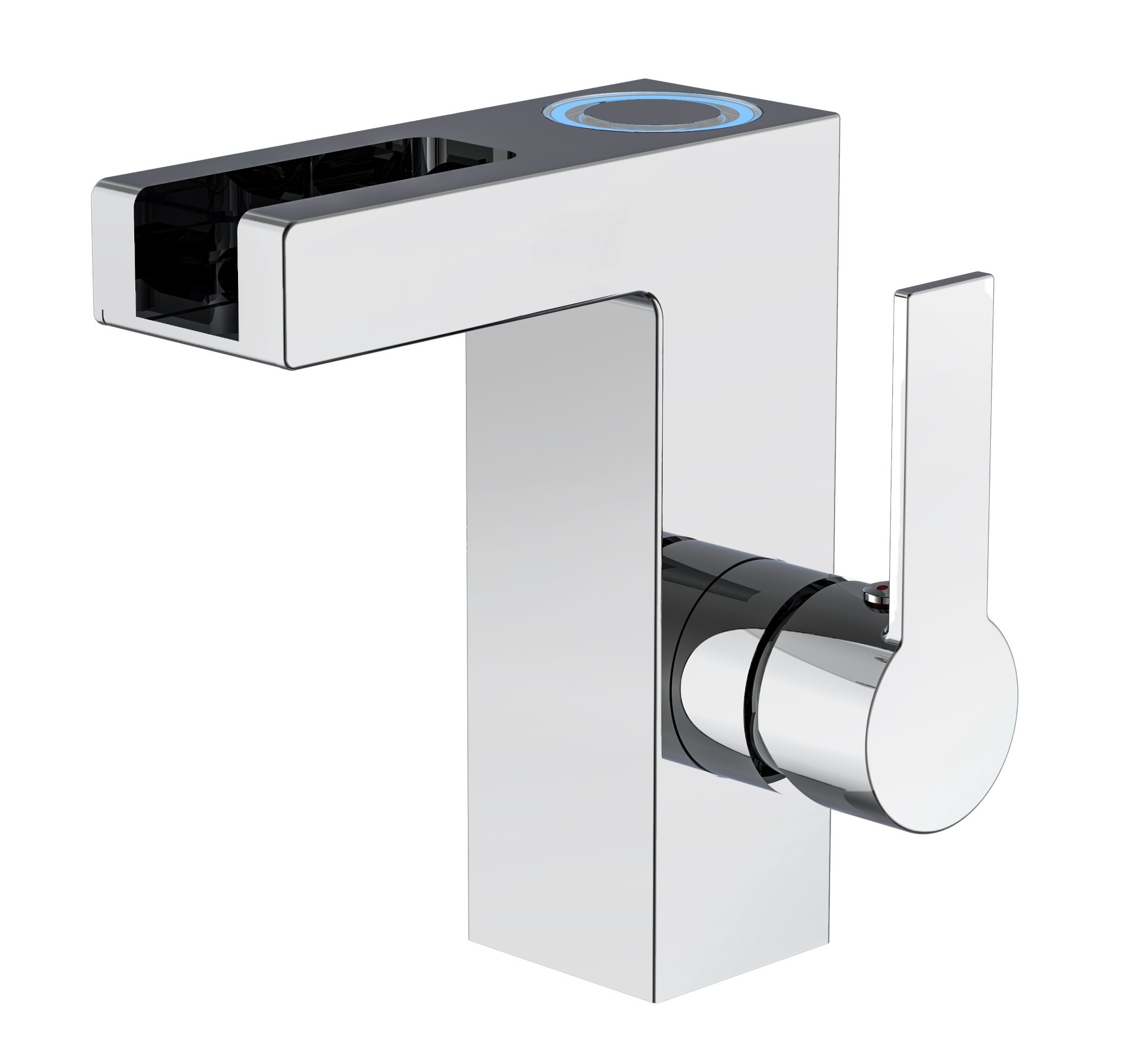 Schutte ORINOCO LED-ééngreepsmengkraan wastafel met watervaluitloop | chroom
 - 20115 20115
