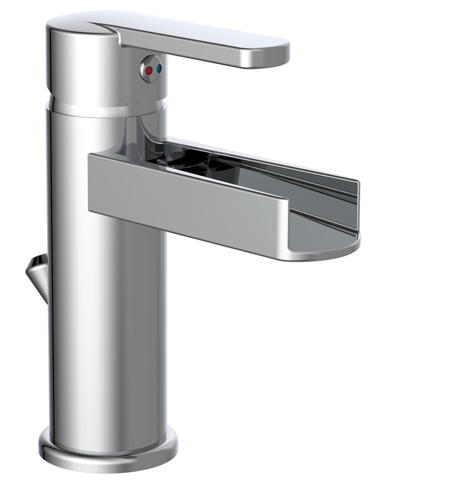 Schutte NIAGARA ééngreepsmengkraan wastafel met watervaluitloop | chroom
 - 26110 26110