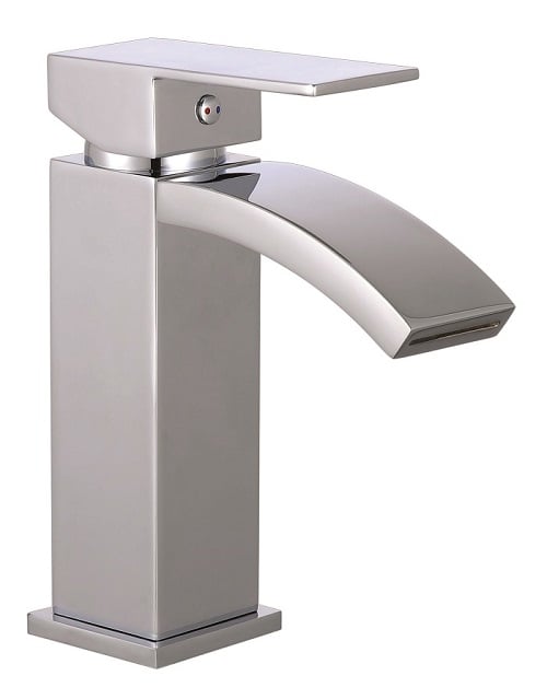 Schutte CASCATA ééngreepsmengkraan wastafel met watervaluitloop | chroom
 - 36210 36210