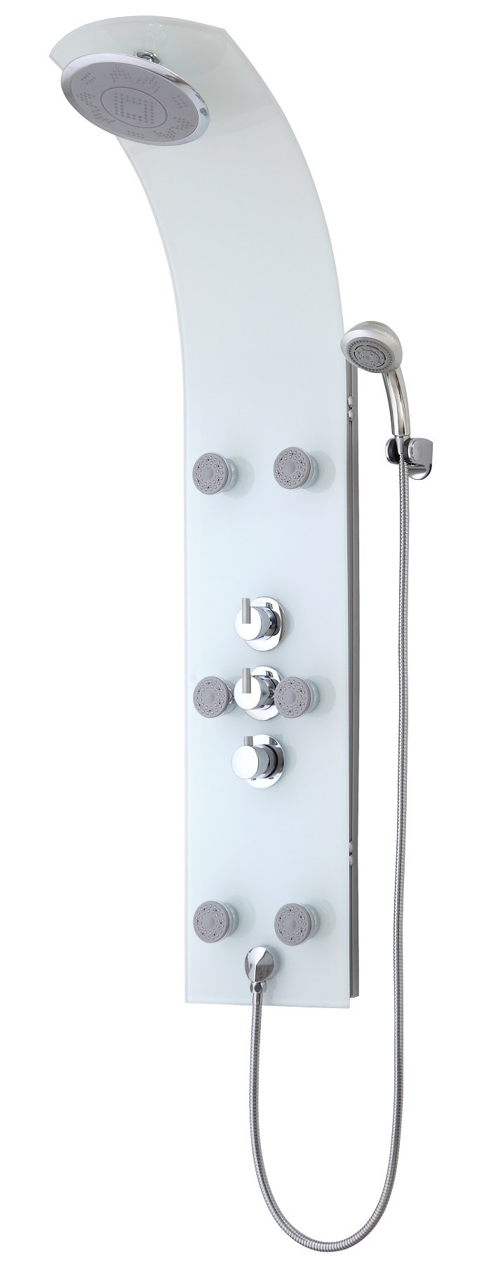Schutte LANZAROTE glas-douchepaneel met thermostatische mengkraan | wit
 - 60025 - 60025