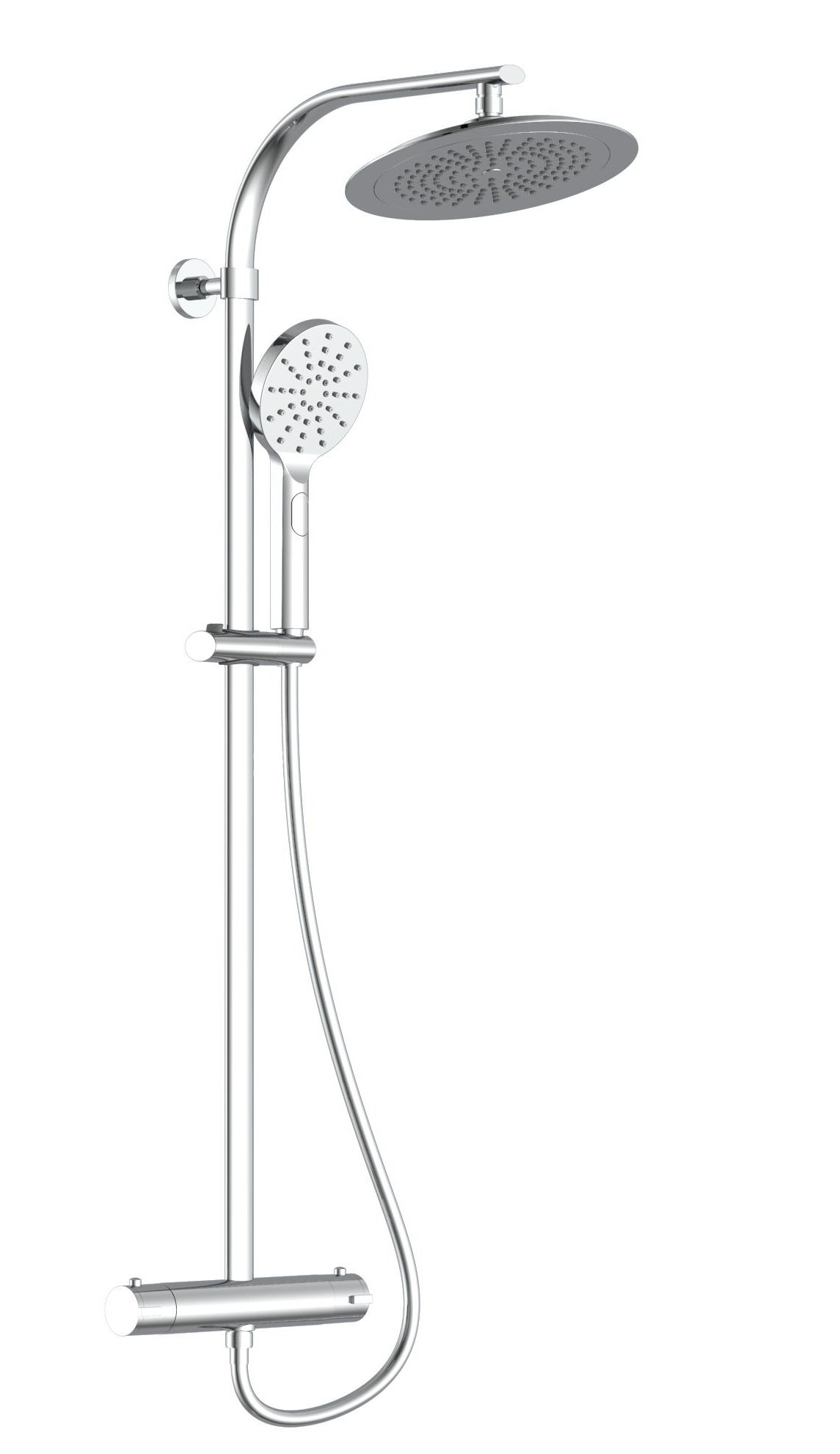 Schutte MADURA FRESH hoofddouche set met thermostatische mengkraan | chroom
 - 60046 60046