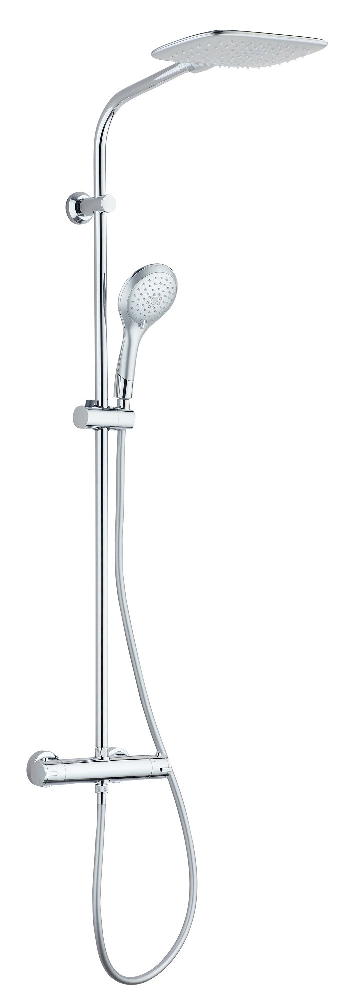 Schutte LA PALMA hoofddouche set met thermostatische mengkraan | chroom-silver
 - 60047 60047