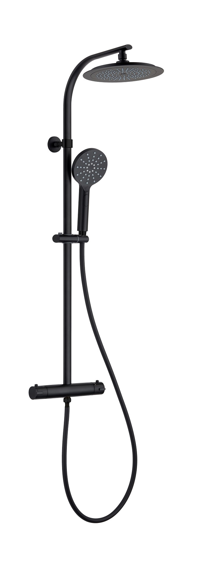 Schutte MADURA FRESH hoofddouche set met thermostatische mengkraan| mat zwart
 - 60076 60076