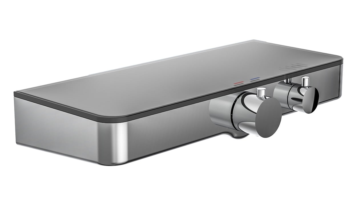 Schutte OCEAN thermostatische mengkraan douche met planchet | chroom-antraciet
60536